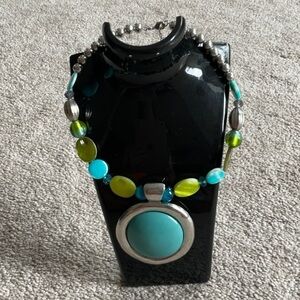 Vintage beaded statement necklace